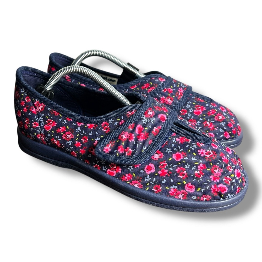 Cosyfeet Womens Sz‎ UK 5 US 7 Slippers For Swollen Feet Floral Cottagecore Comfy